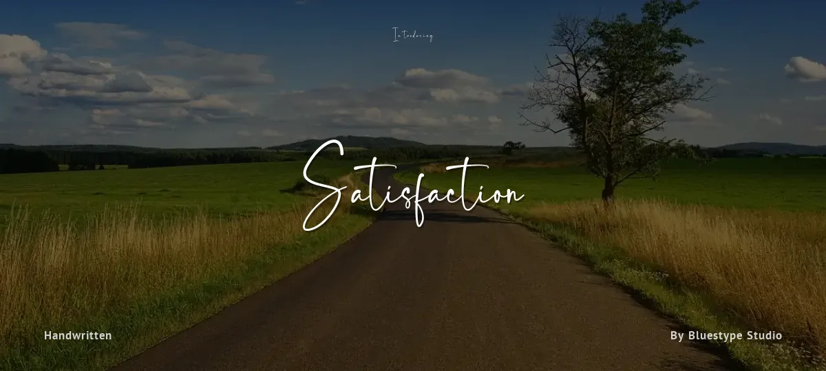 Satisfaction font preview