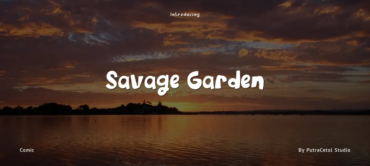 Savage Garden font preview