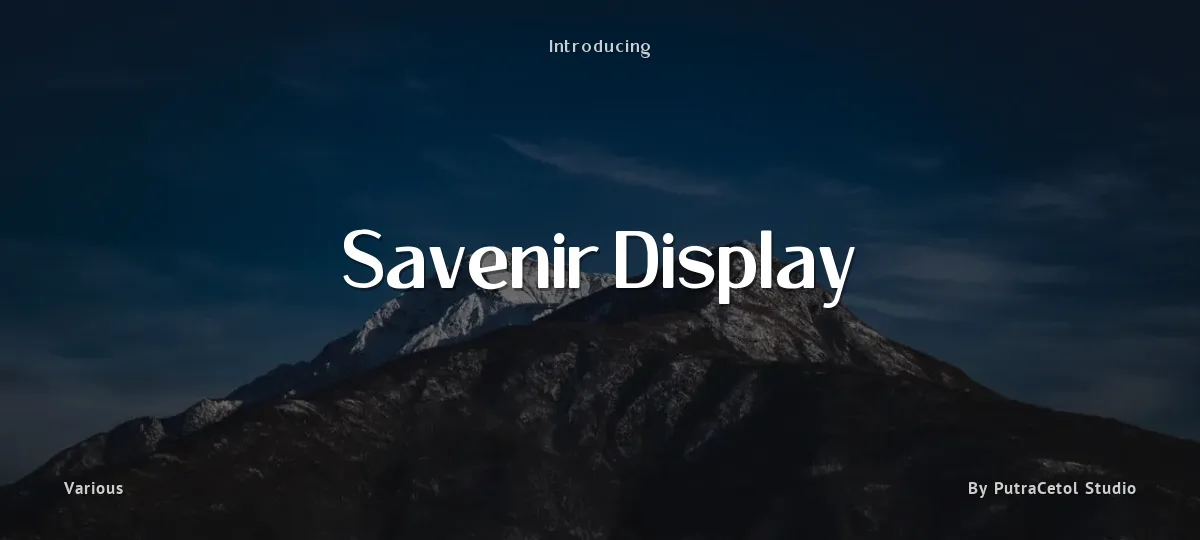 Savenir Display font preview