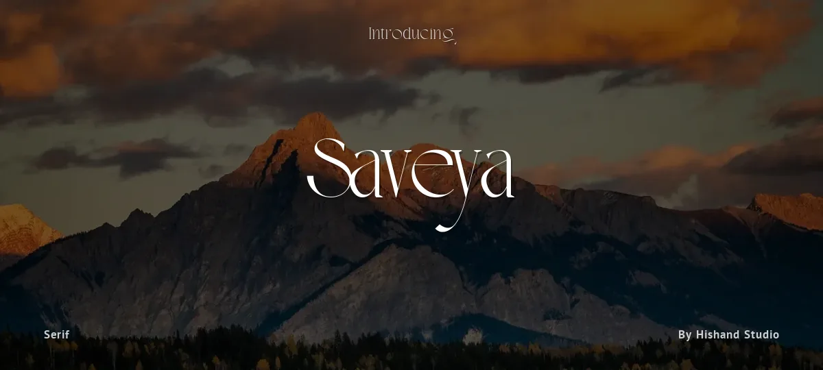 Saveya font preview