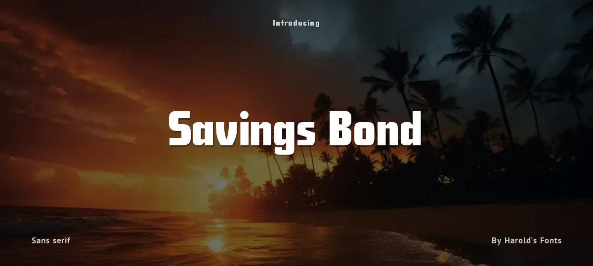 Savings Bond font preview
