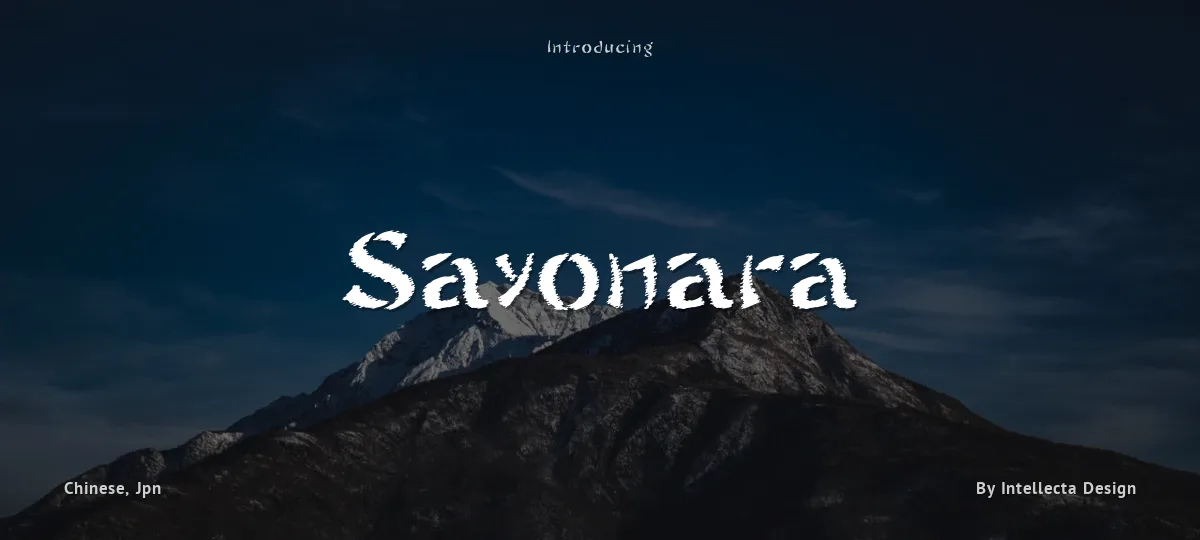 Sayonara font preview