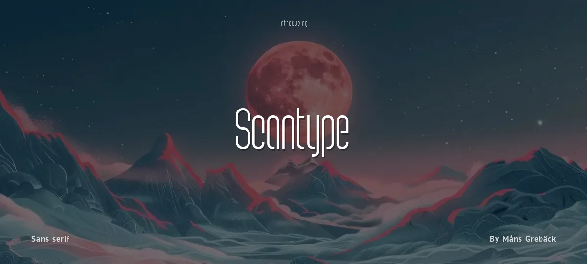 Scantype font preview