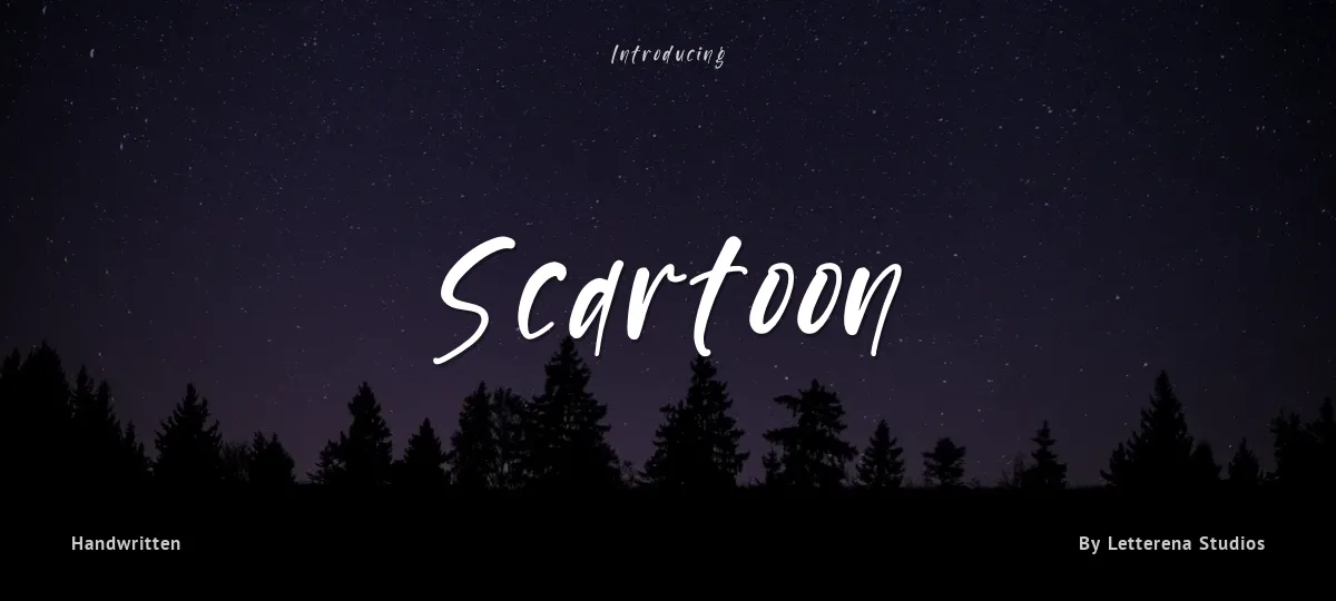 Scartoon font preview