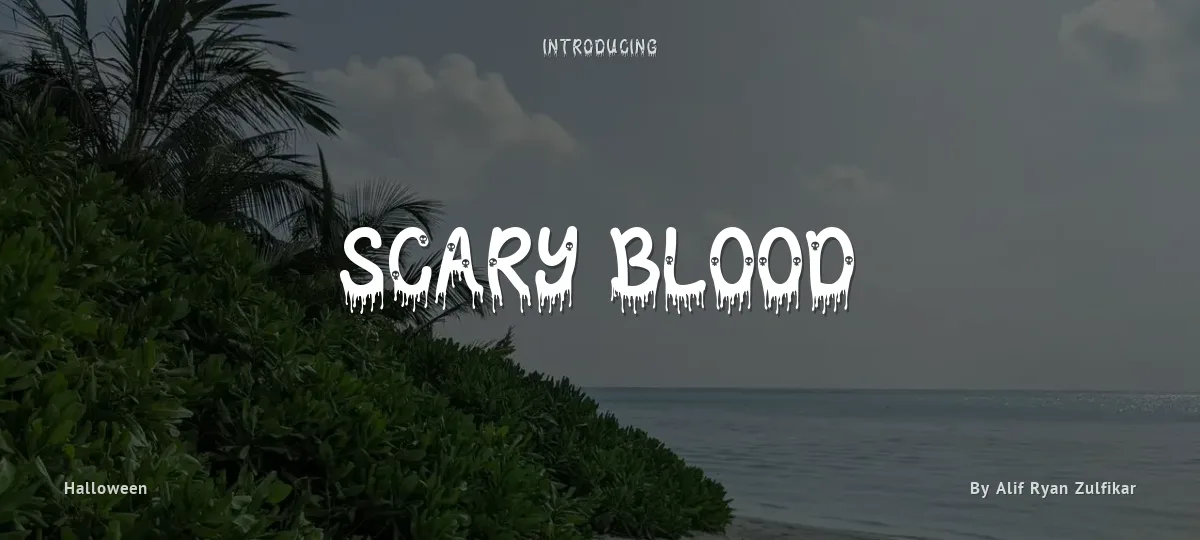 Scary Blood font preview