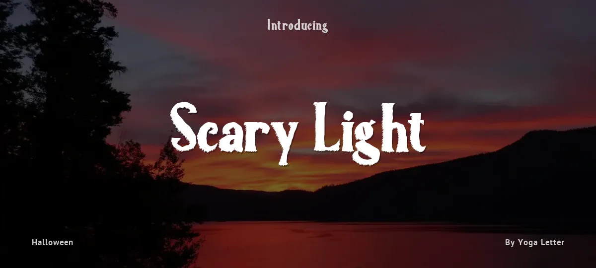 Scary Light font preview