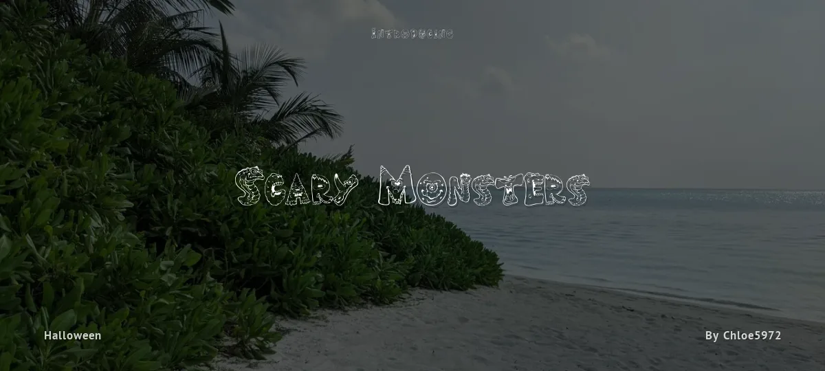 Scary Monsters font preview