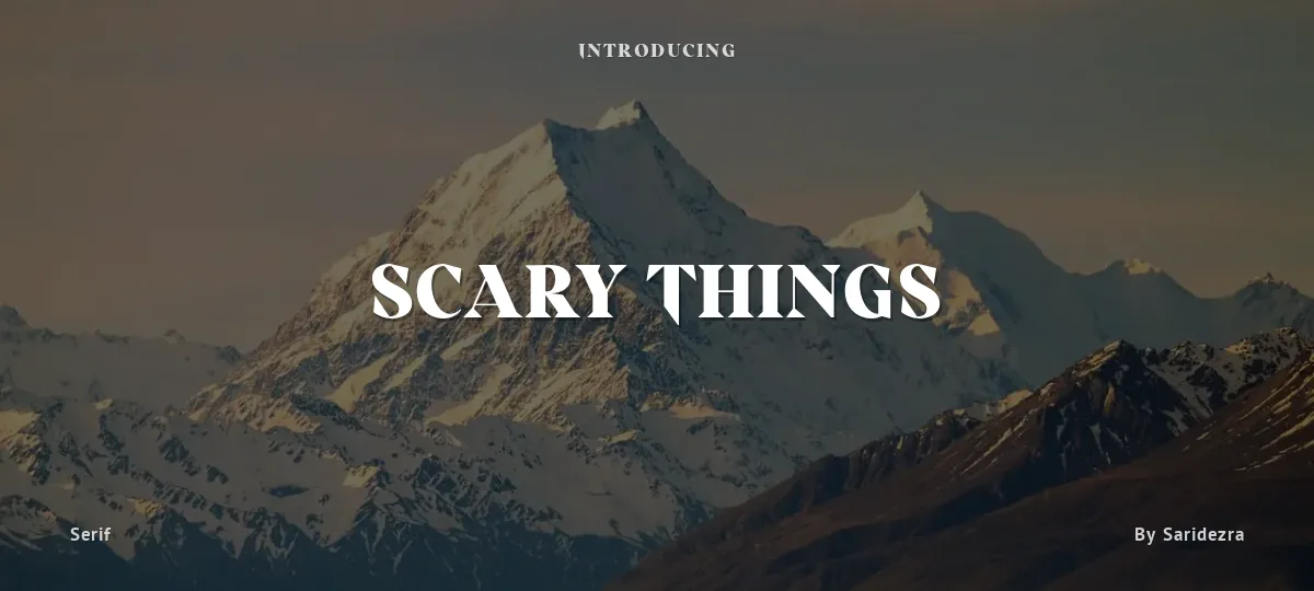Scary Things font preview