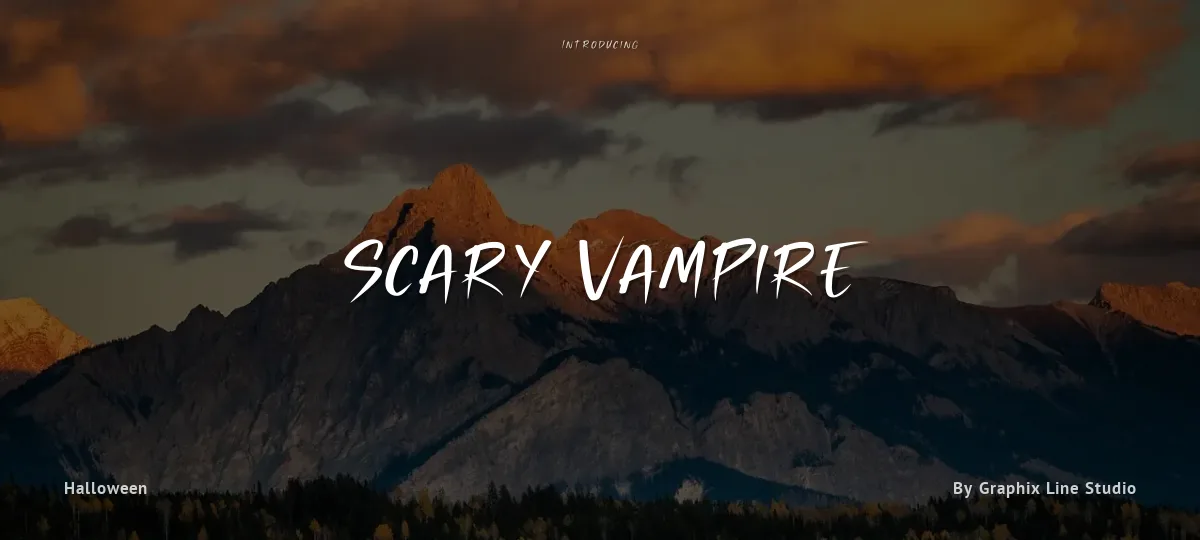 Scary Vampire font preview