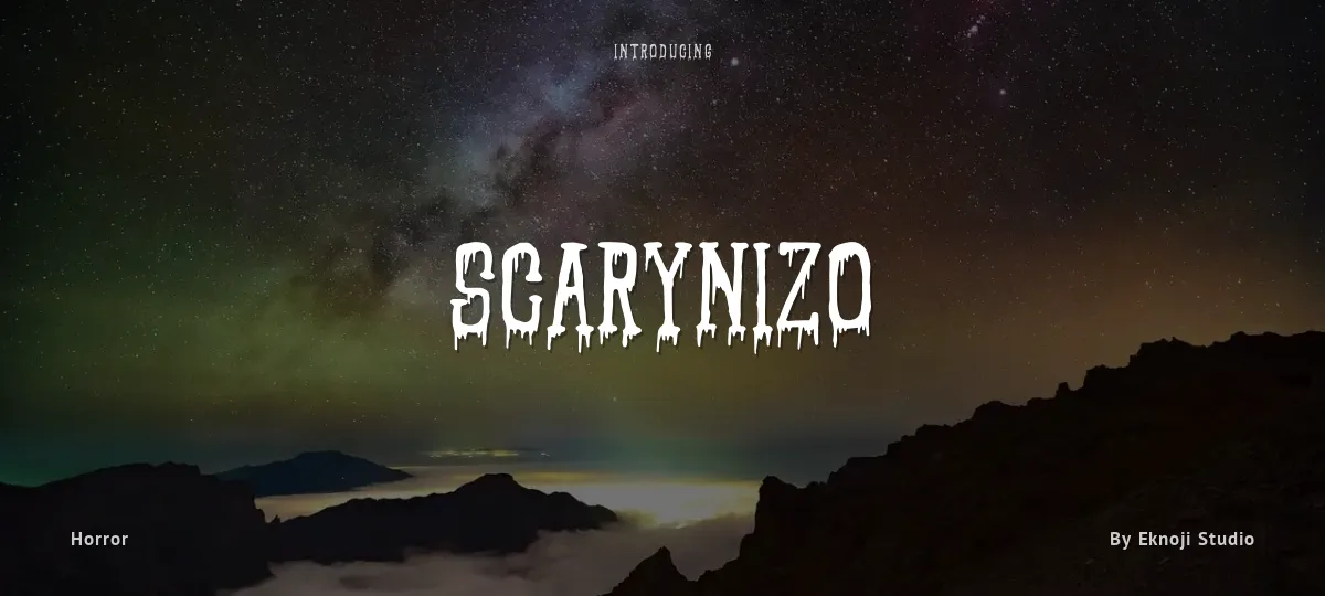 Scarynizo font preview