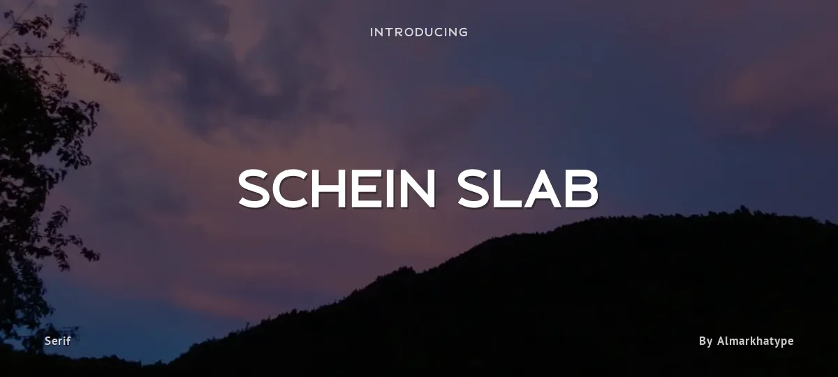 Schein Slab font preview