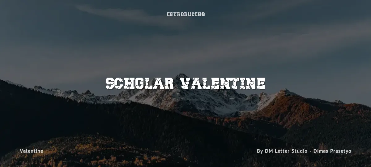 Scholar Valentine font preview