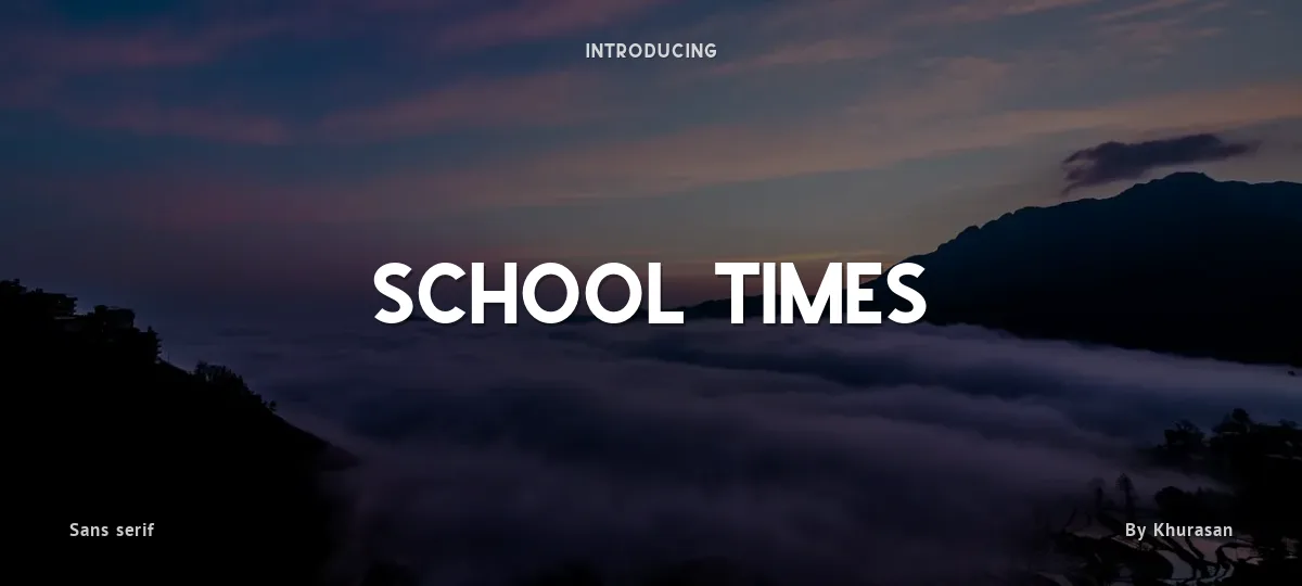 School Times font preview