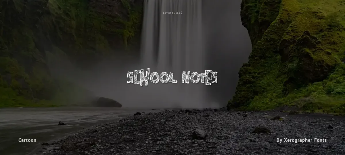 School Notes font preview