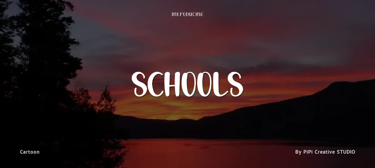 Schools font preview