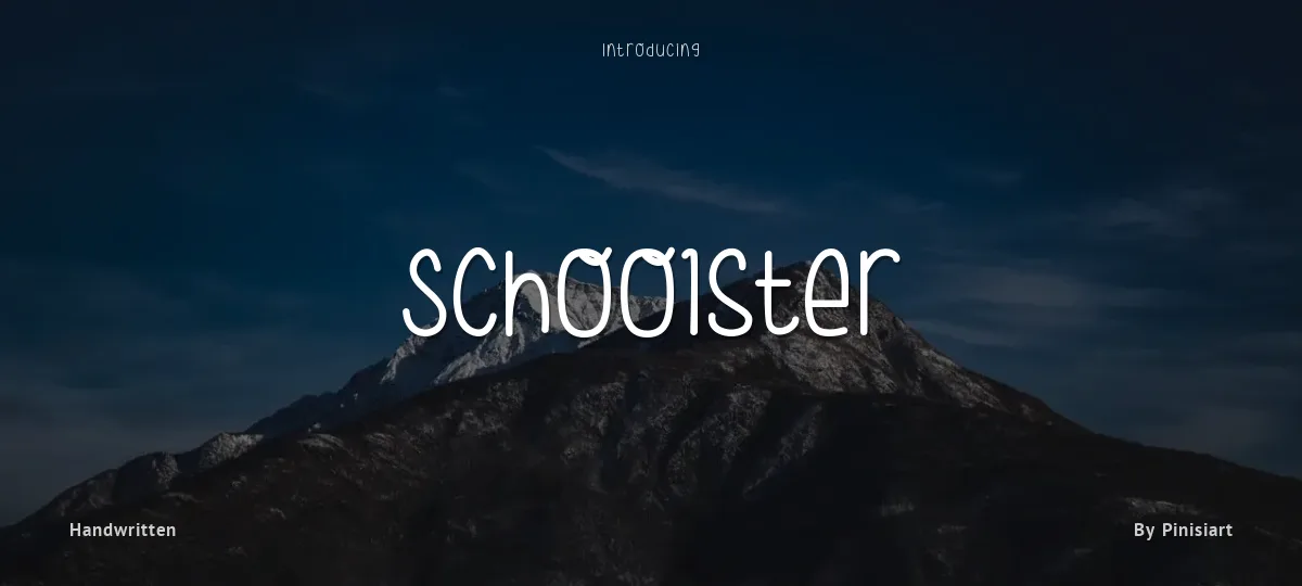Schoolster font preview