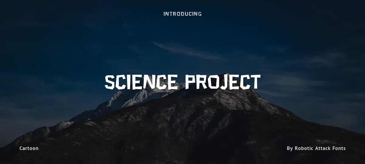 Science Project font preview