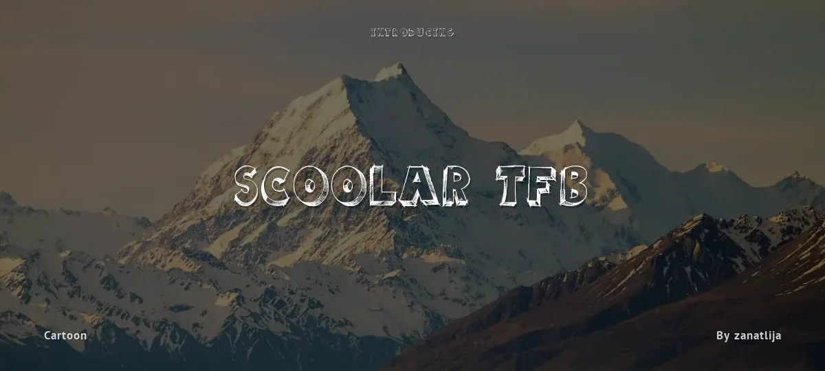 Scoolar TFB font preview