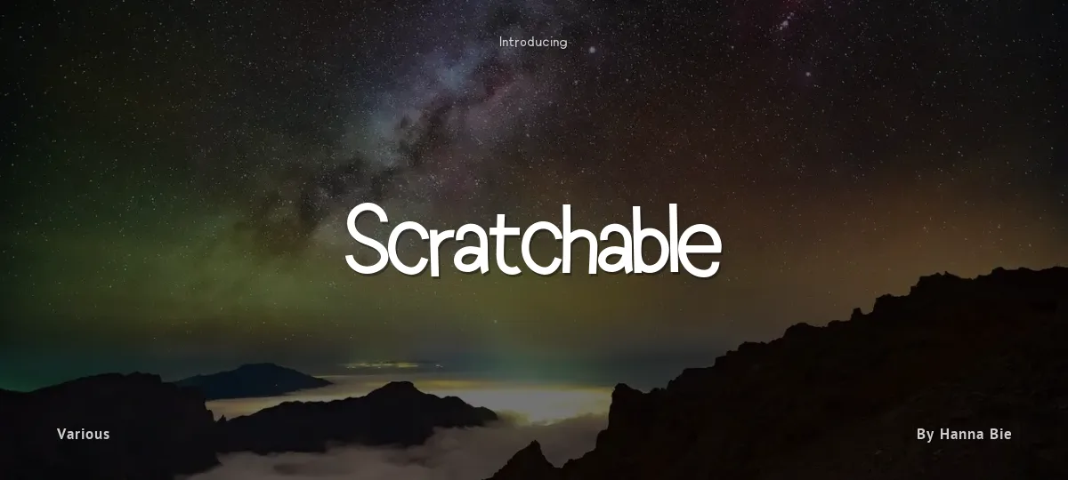 Scratchable font preview