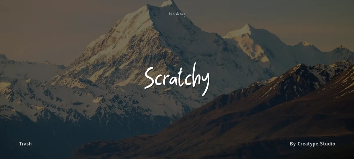 Scratchy font preview