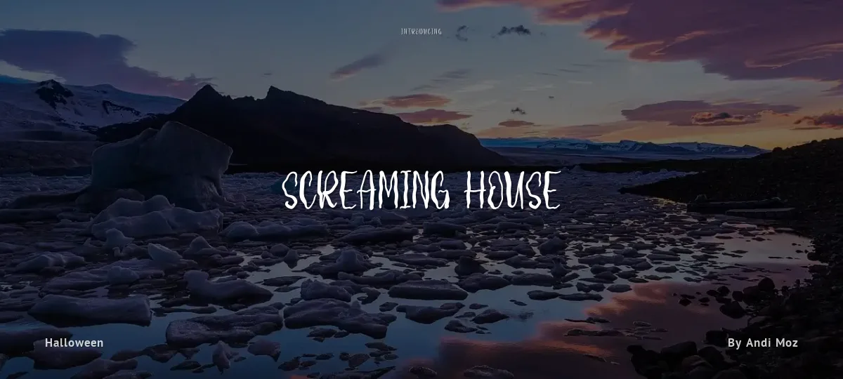 Screaming House font preview