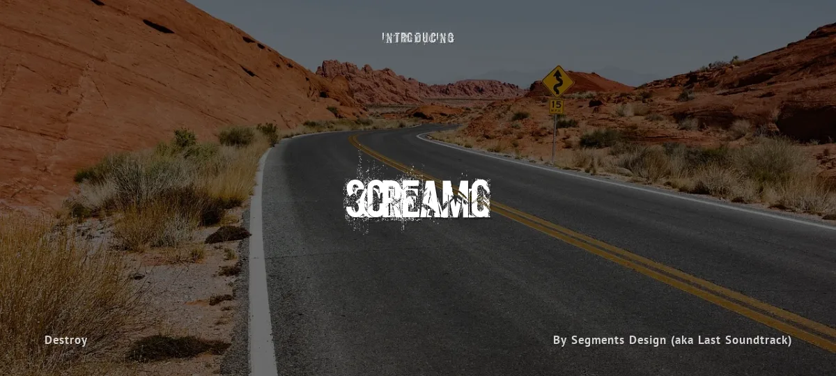 Screamo font preview