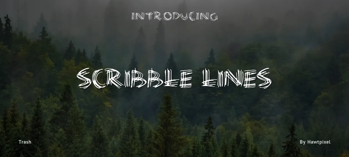 Scribble Lines font preview