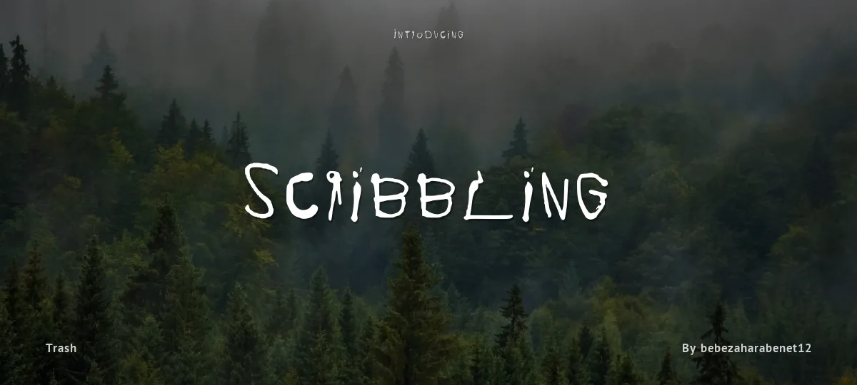 Scribbling font preview