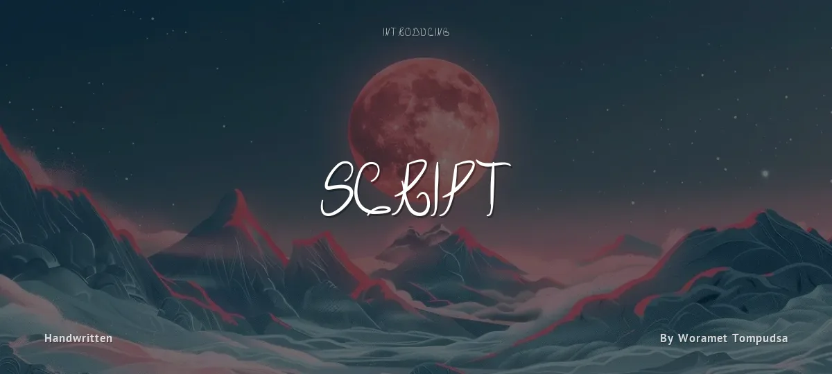 Script font preview