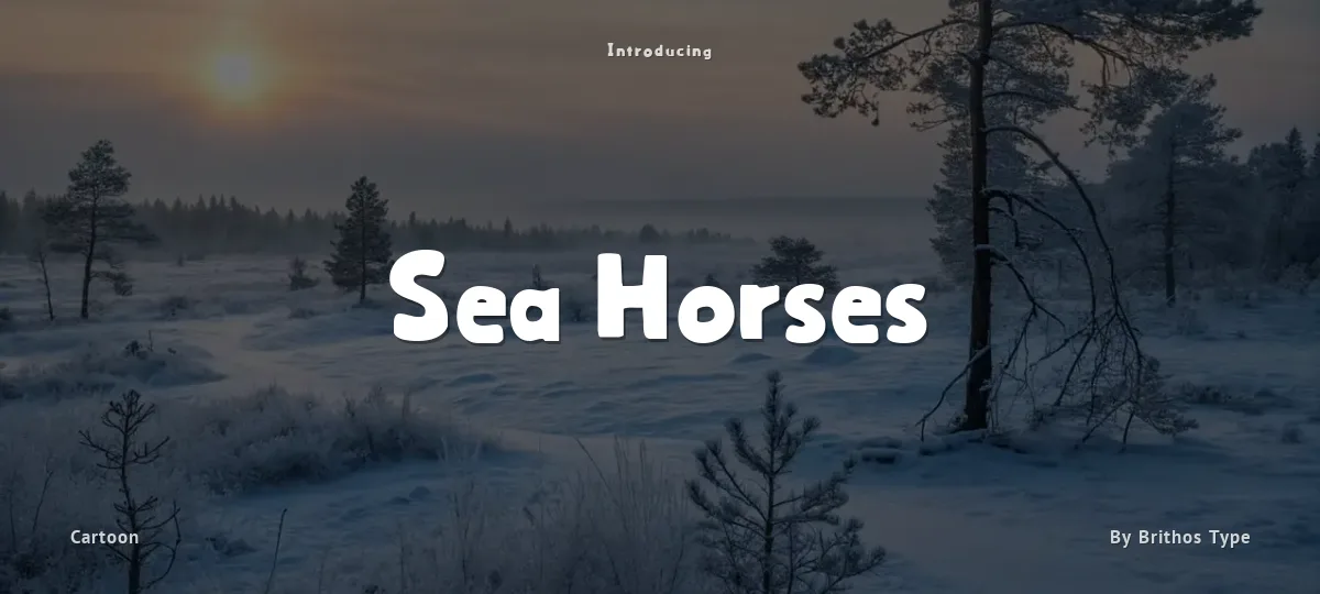 Sea Horses font preview