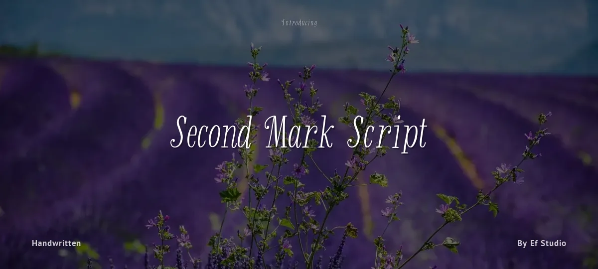 Second Mark Script font preview