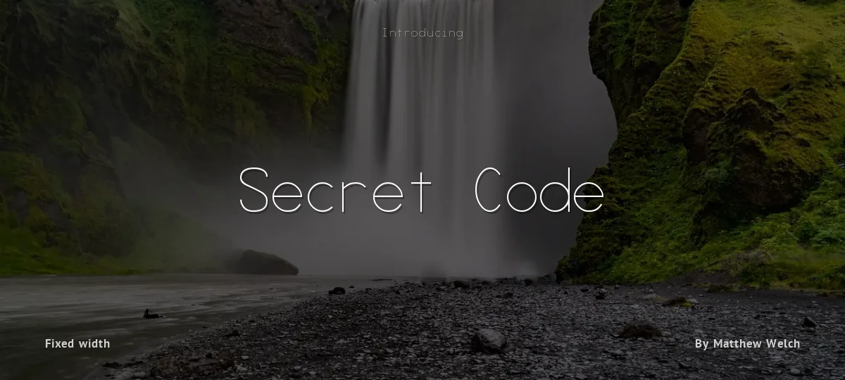 Secret Code font preview