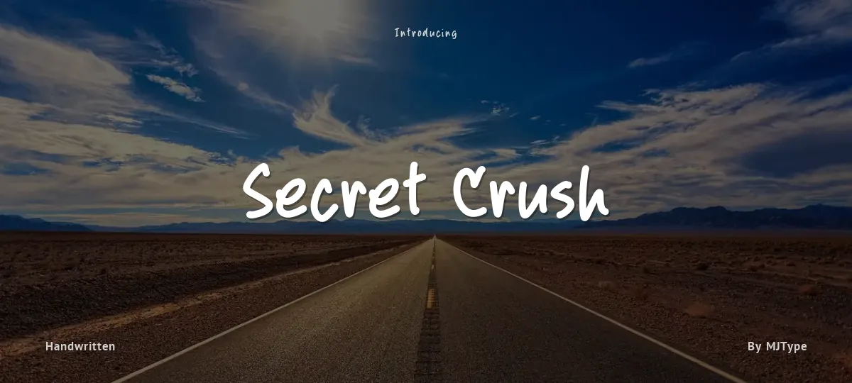 Secret Crush font preview