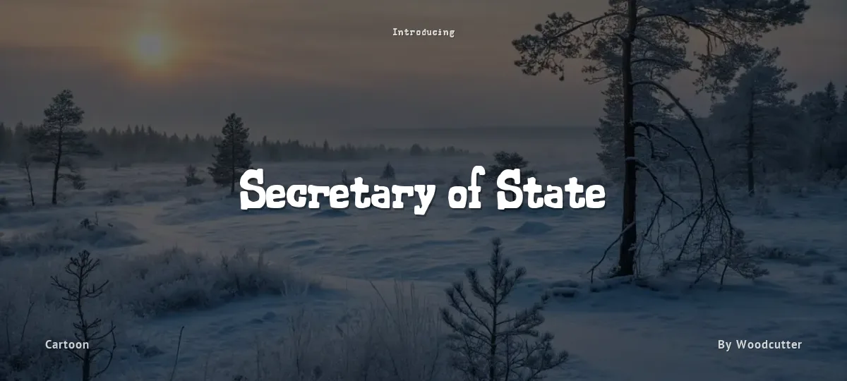Secretary of State font preview