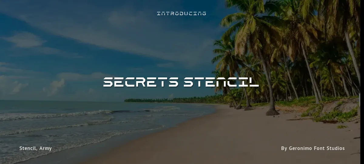 Secrets Stencil font preview