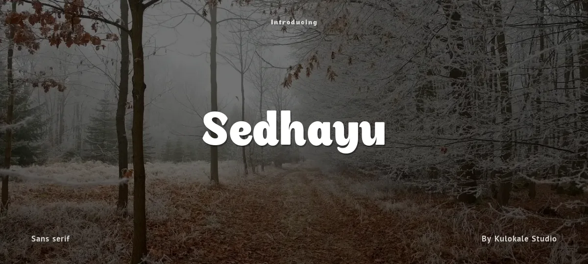 Sedhayu font preview