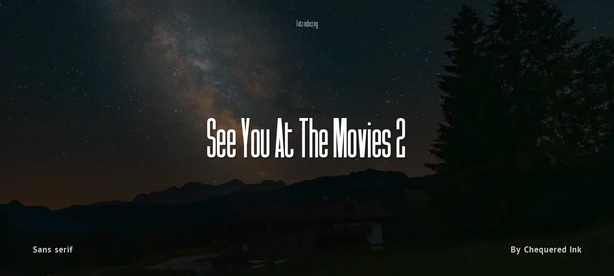 See You At The Movies 2 font preview