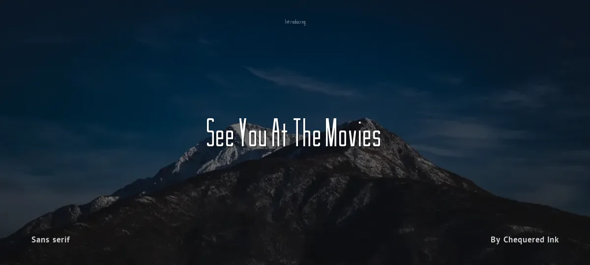 See You At The Movies font preview