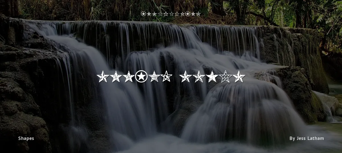 Seeing Stars font preview