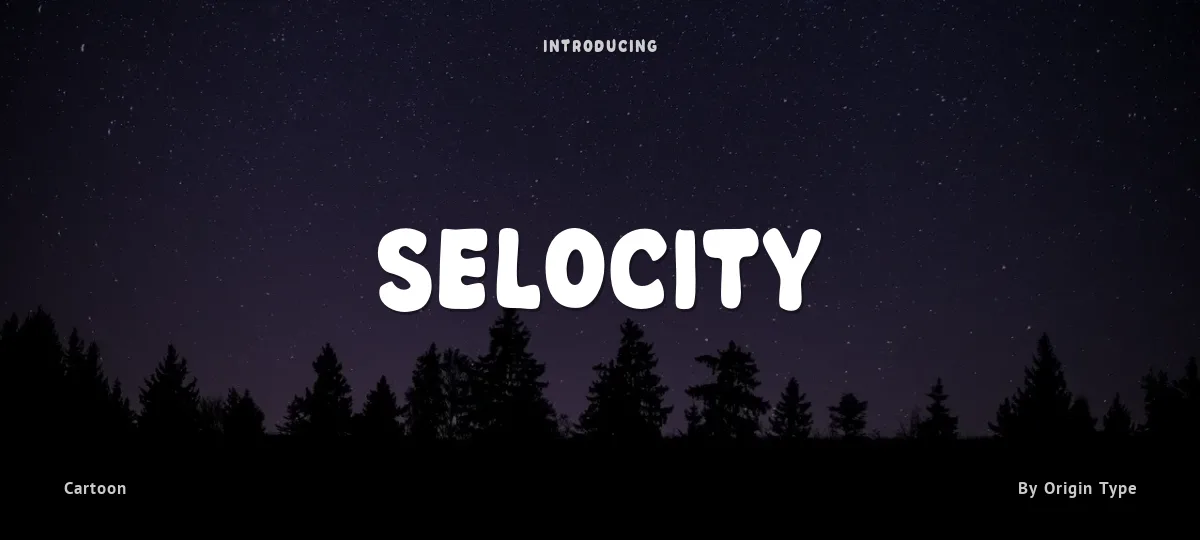 Selocity font preview