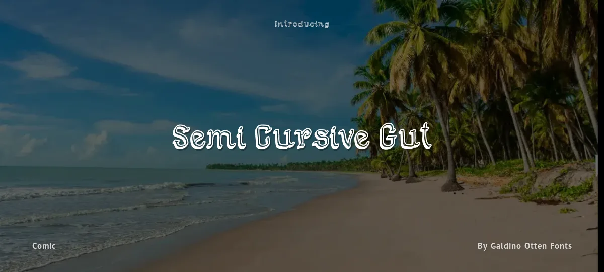 Semi Cursive Gut font preview