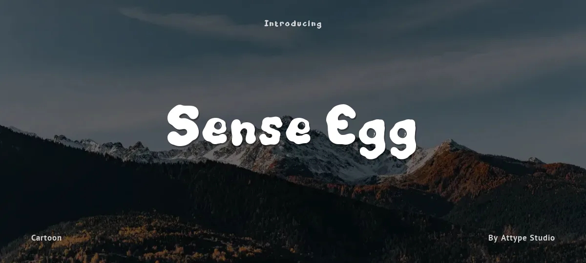 Sense Egg font preview