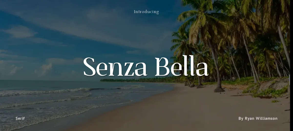 Senza Bella font preview
