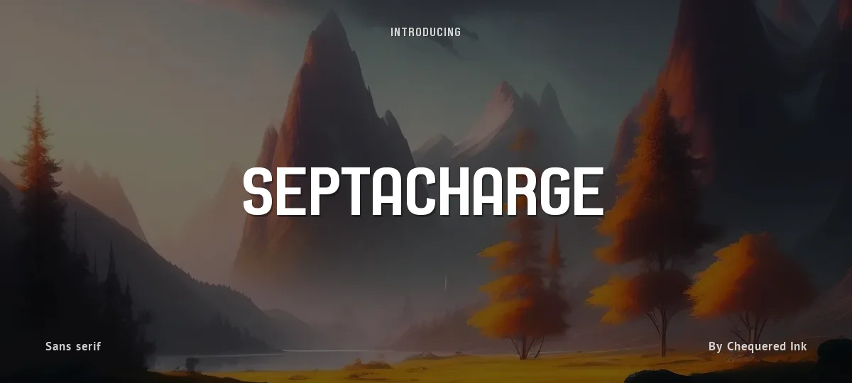 Septacharge font preview