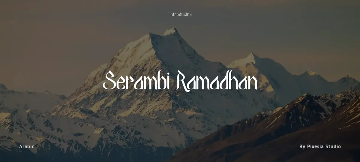 Serambi Ramadhan font preview
