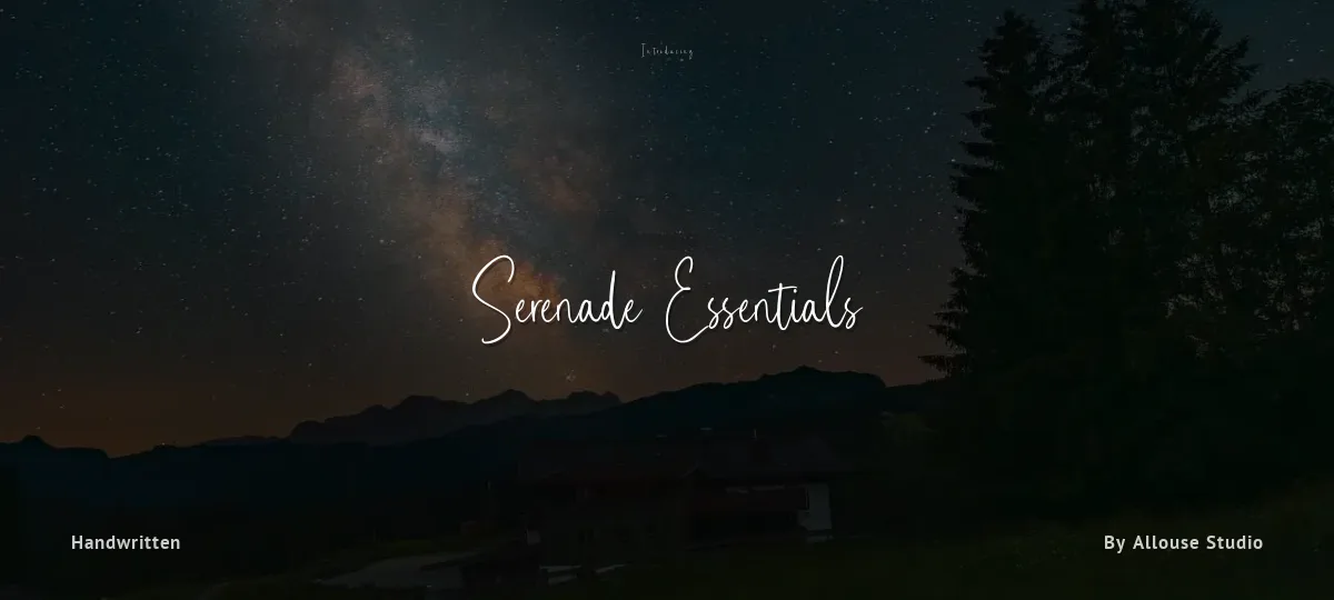 Serenade Essentials font preview