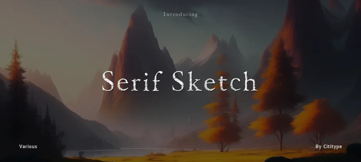 Serif Sketch font preview