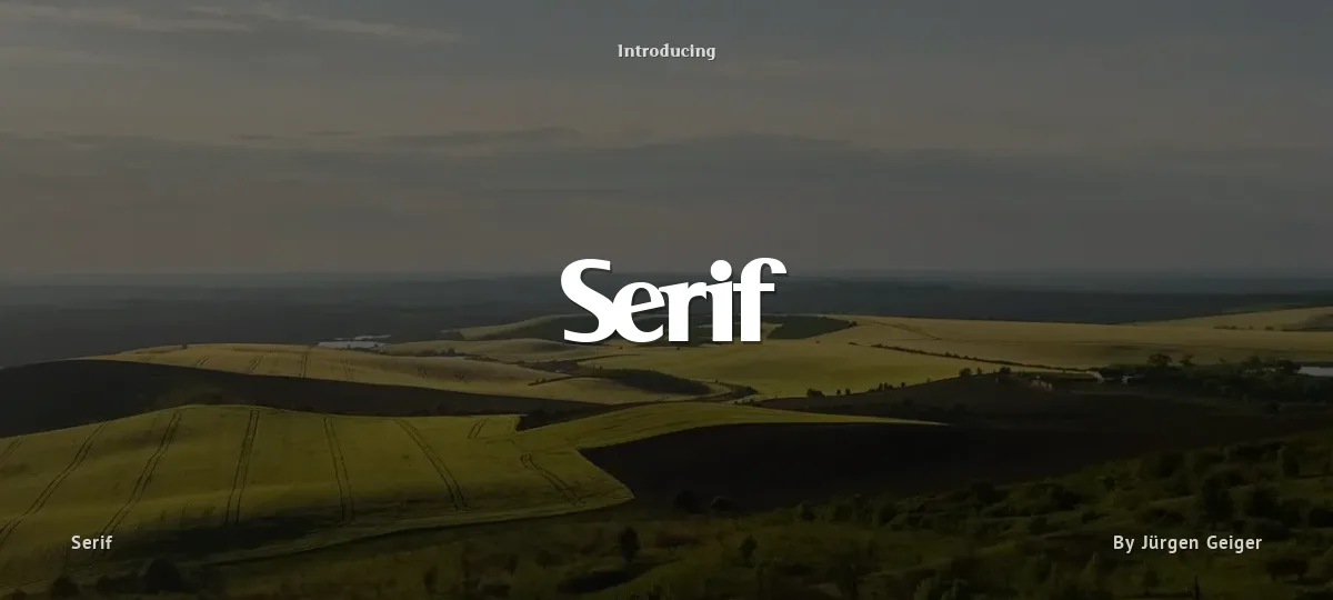 Serif font preview