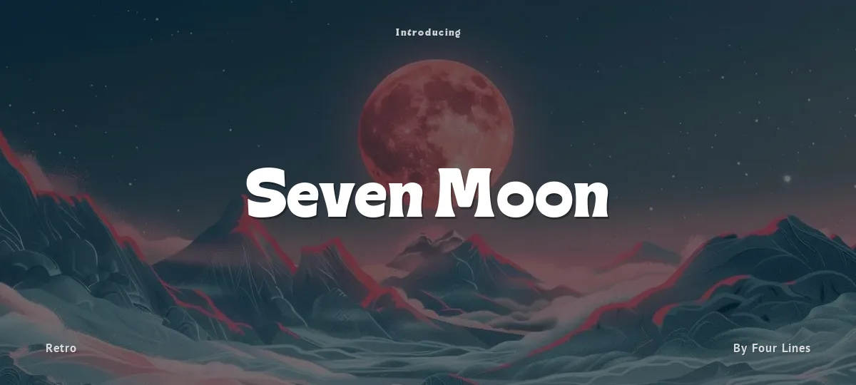 Seven Moon font preview