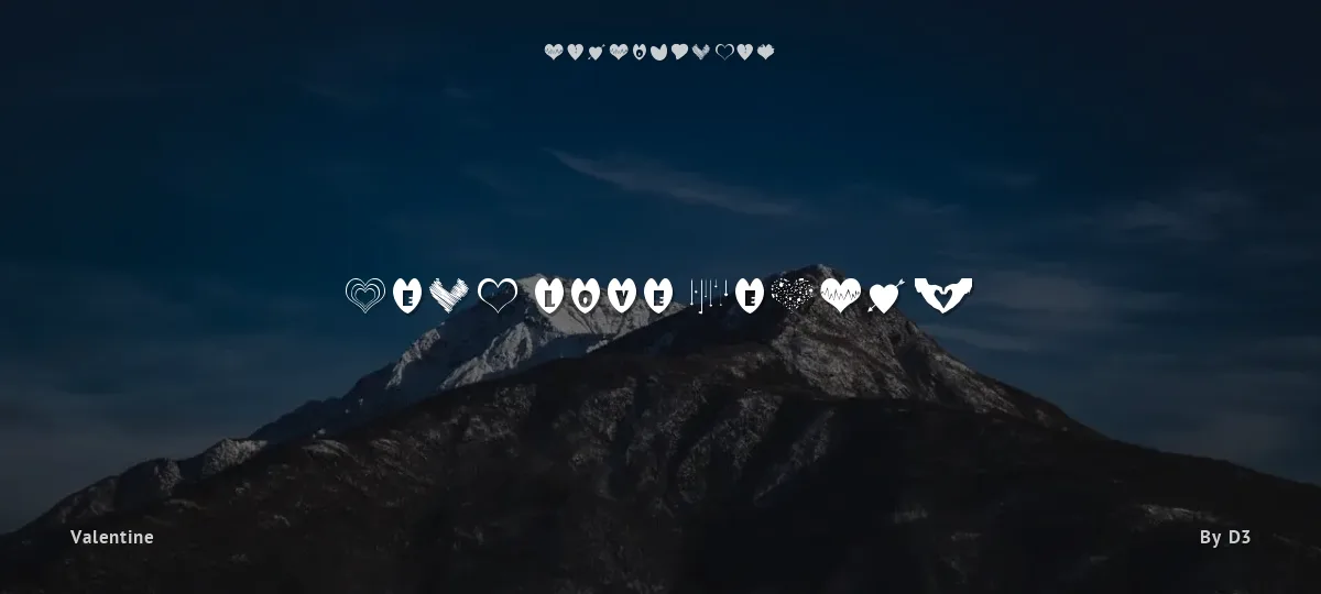 Sexy Love Hearts font preview